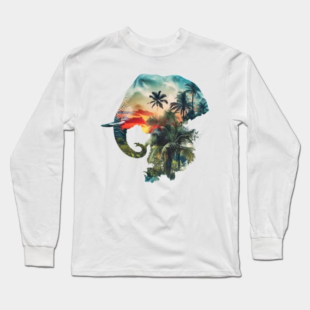 elephant Long Sleeve T-Shirt by enzo studios